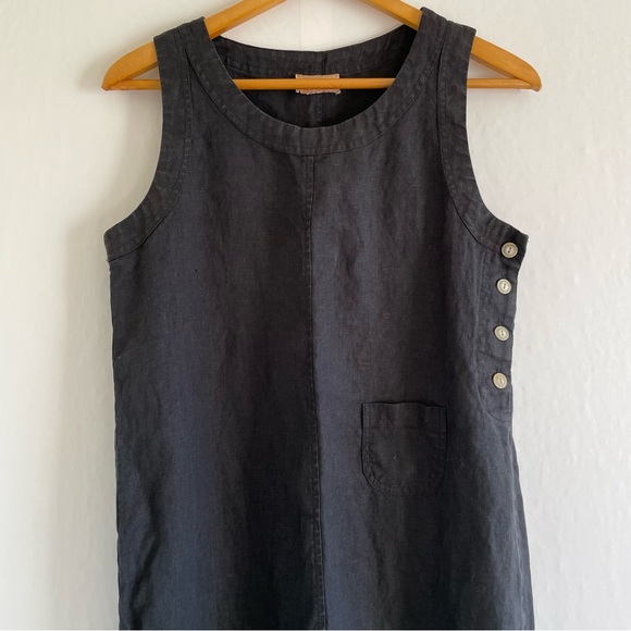 Black Linen Dress Size M - Picture 4 of 13